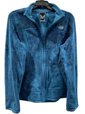 The North Face Fleece Jacket size M Aqua Blue Full Zip Athletic Outerwear I53T
